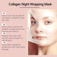 Collagen Overnight Wrapping Peel Off Facial Mask Set Korean Collagen Night Wrapping Mask Deeply Hydrates Night Care Mask Cream
